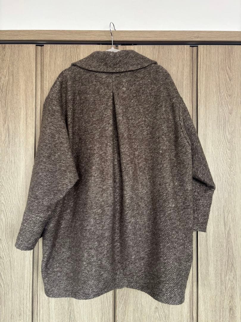 Wスライバーヘリンボーンミドルコート