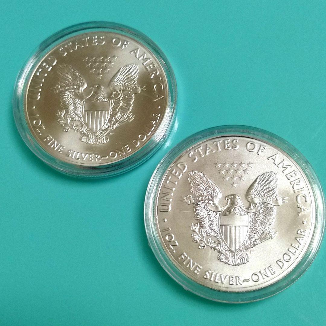 2020年アメリカ イーグル ウォーキング・リバティ シルバー 銀貨2枚セット