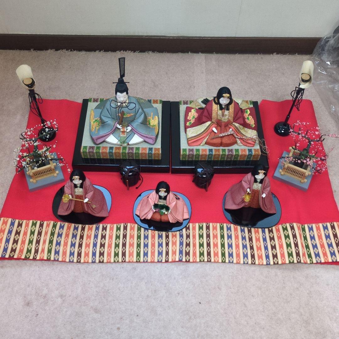 myg52 伝統的な木目込みひな人形 5体セット
