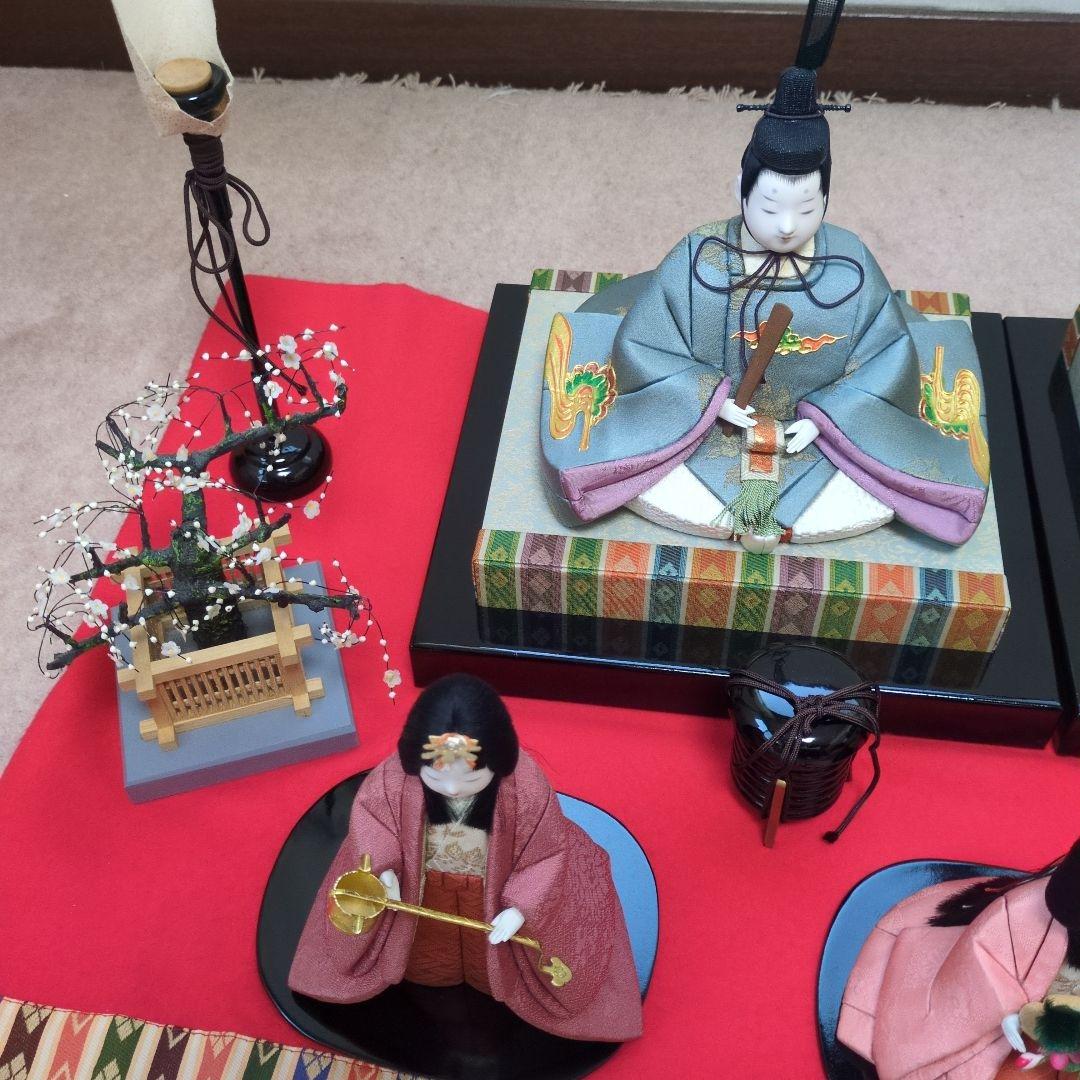 myg52 伝統的な木目込みひな人形 5体セット