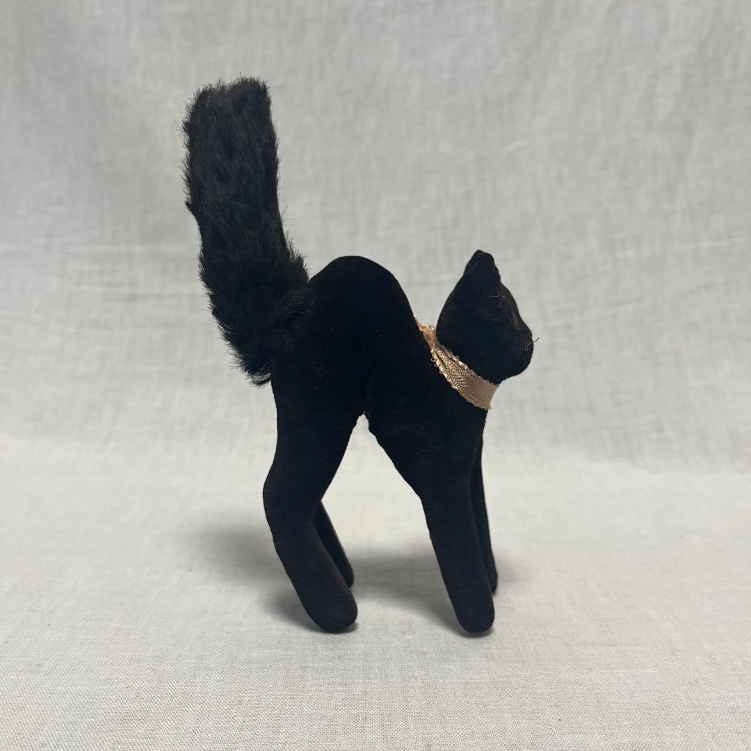 アンティーク　シュタイフ　黒ねこ　ドイツ
