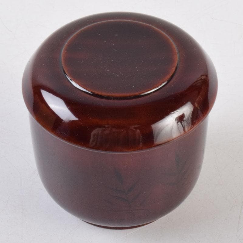 茶道具　清山作　松溜塗　鳥蒔絵　苫屋棗　共箱　V　8583