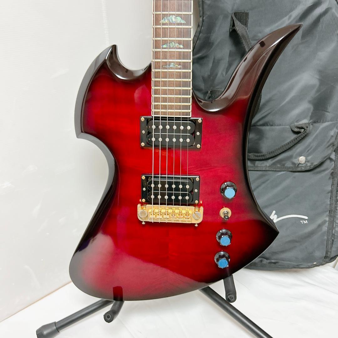 美品 B.C.Rich Mocking Bird モッキンバード レッド 雲 赤