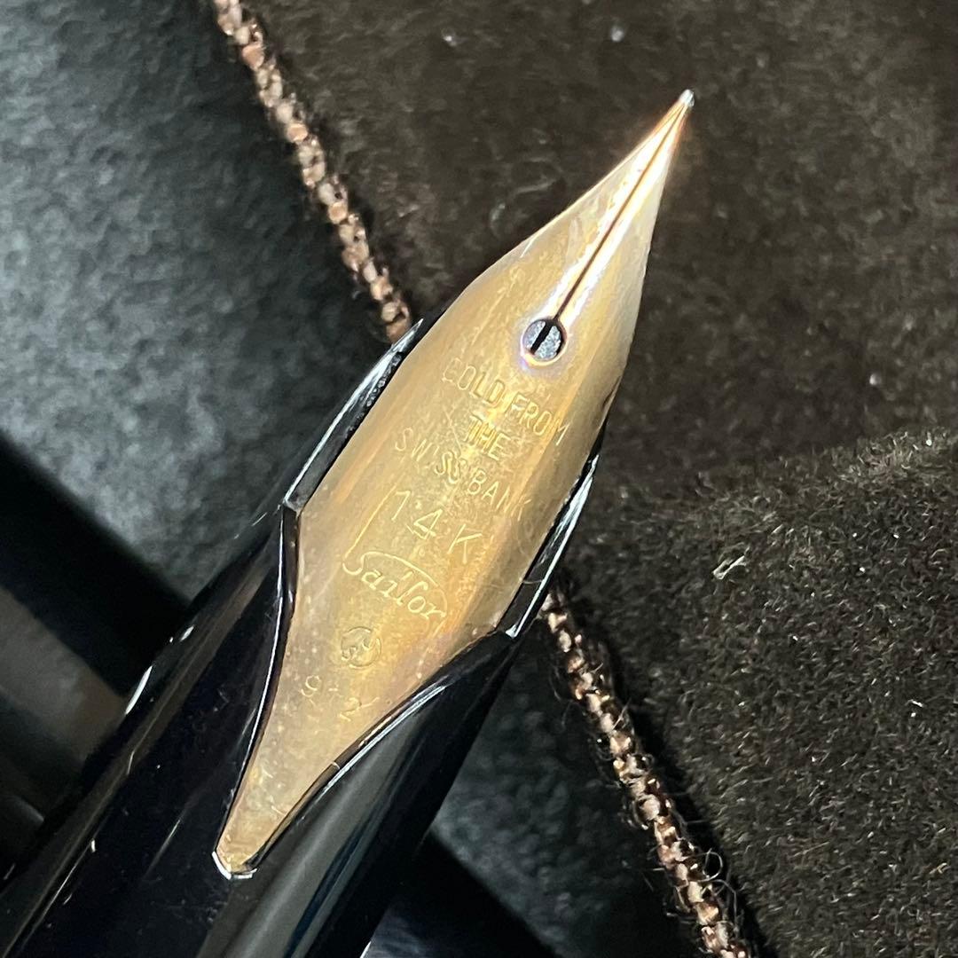 SAILOR 14K 18K 万年筆　箱　インク付き　2本まとめ