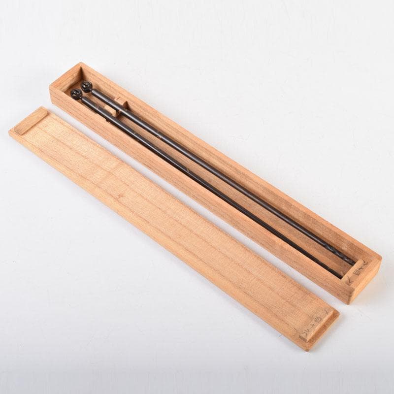 茶道具　寺西宗山作　古鉄　象嵌火箸　共箱　V　9202