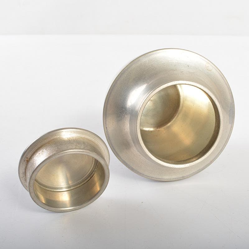 煎茶道具　純錫　静寿居蔵苑造　茶壷　茶心壷　218g　仕覆　共箱　M　R6297