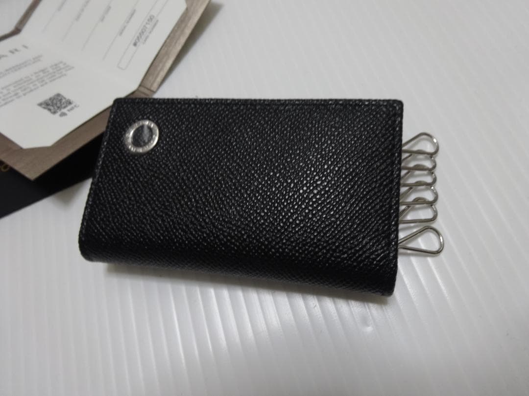 新品★ブルガリ【BVLGARI】男女兼用★６連キーケース★黒★特価品★送料込