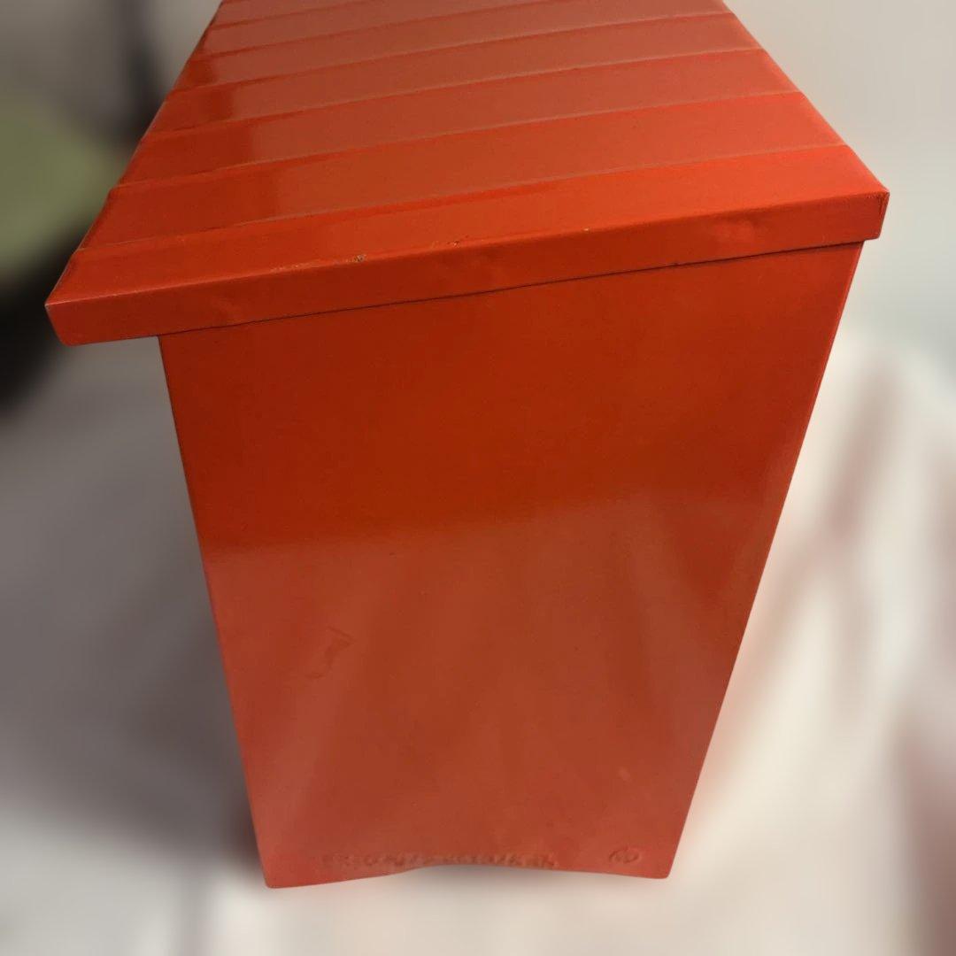 比較的美品　昭和レトロ 郵政省標準規格品 郵便受け 赤ポスト スチール製