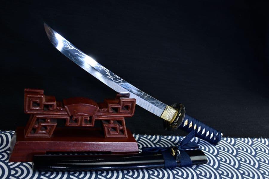 稲妻リブ差侍短刀 武具　刀装具　日本刀　模造刀　居合刀