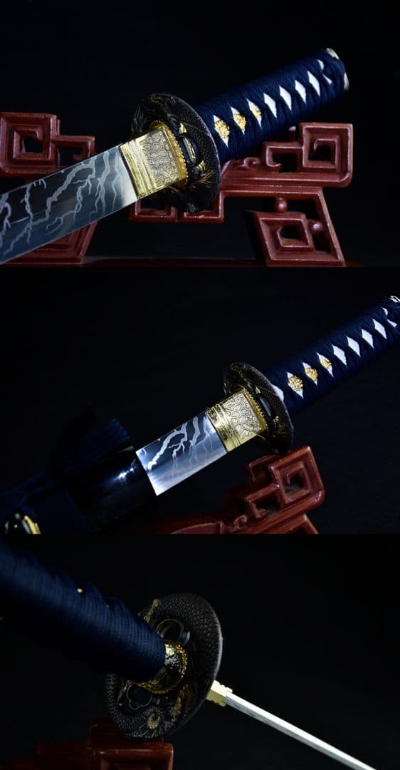 稲妻リブ差侍短刀 武具　刀装具　日本刀　模造刀　居合刀