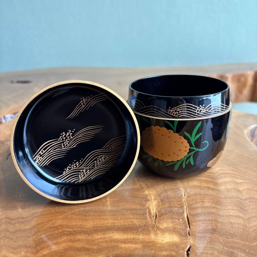 池端秀斉作 海松貝大棗 而妙斎好写 抹茶碗 茶道具 共箱