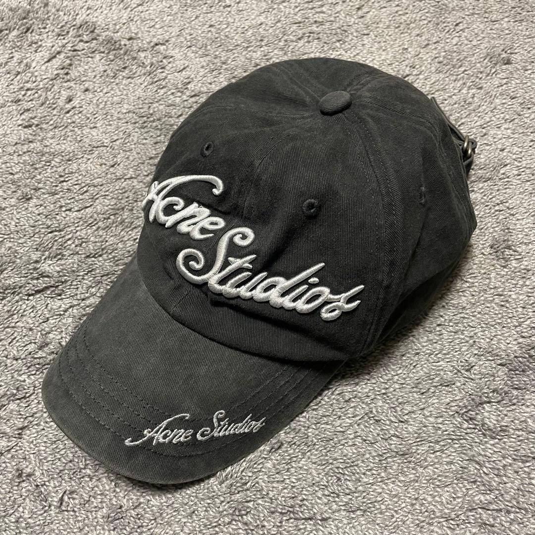 24ss Acne Studios ロゴキャップ ブラック