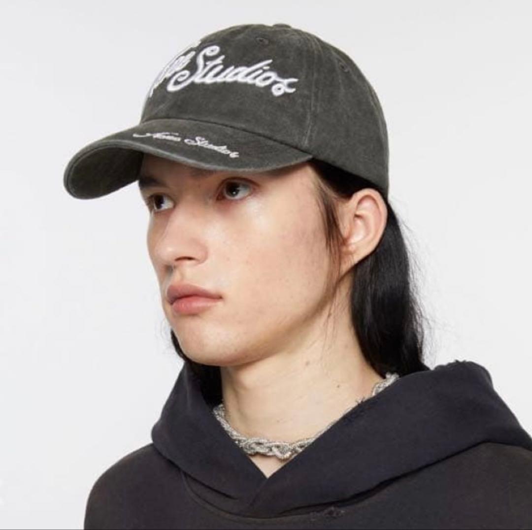 24ss Acne Studios ロゴキャップ ブラック