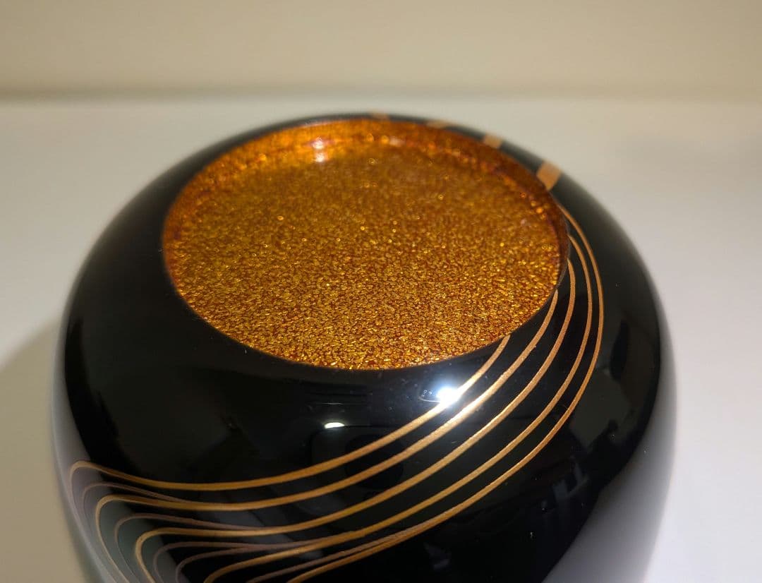 『山下永甫』大棗『芦』内金梨子地　輪島塗　共箱　茶道具