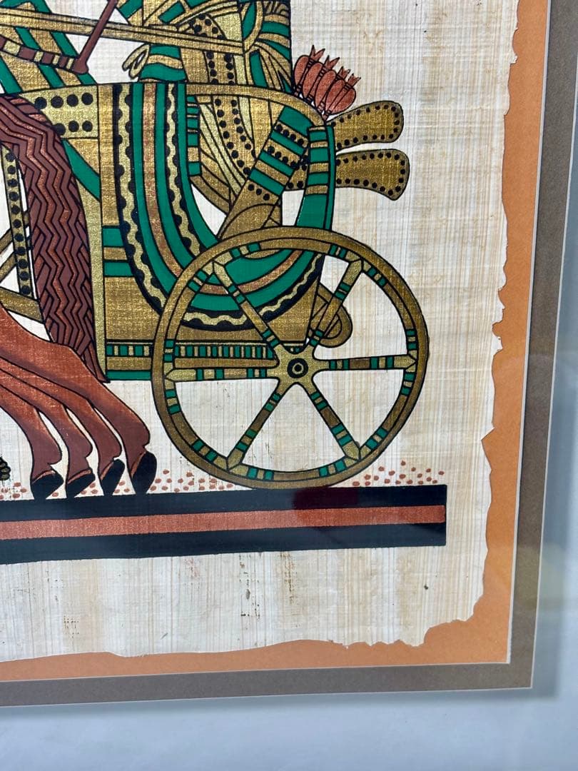 #エジプト パピルス画 「The Hunt Papyrus」フレーム付