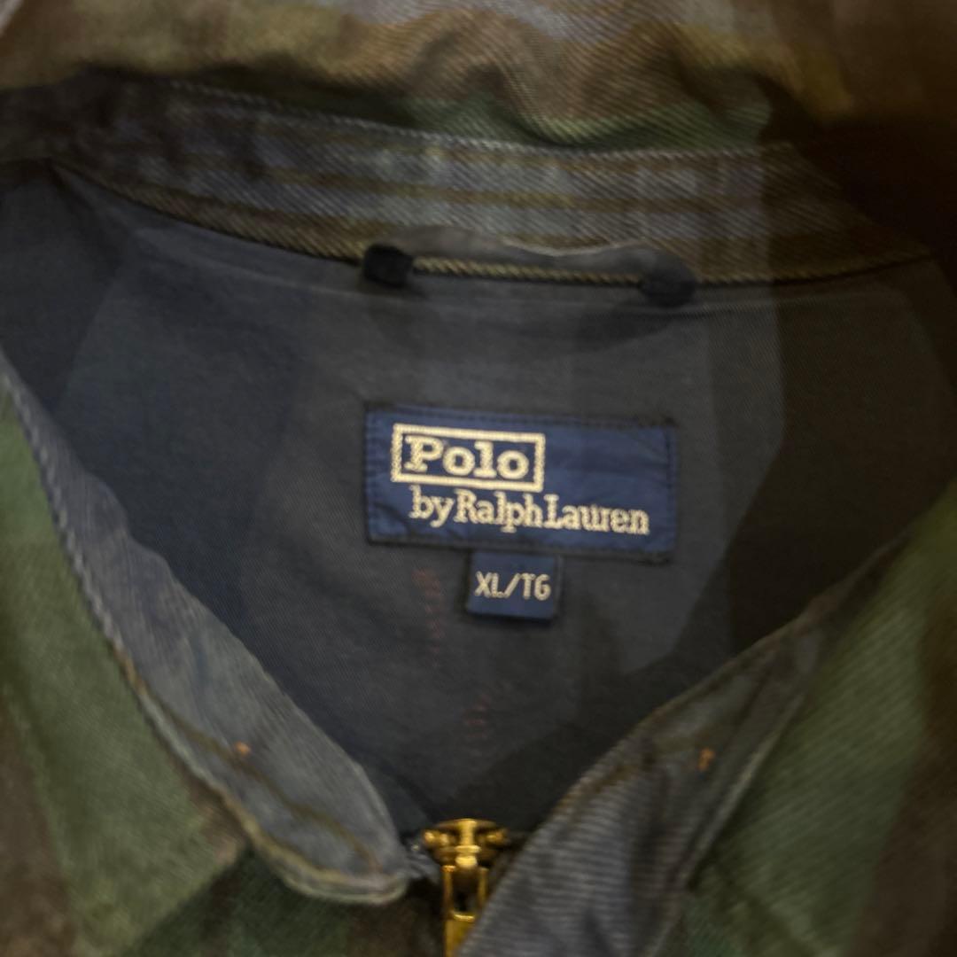 ★ポロラルフローレンブラックウォッチジャケットXL