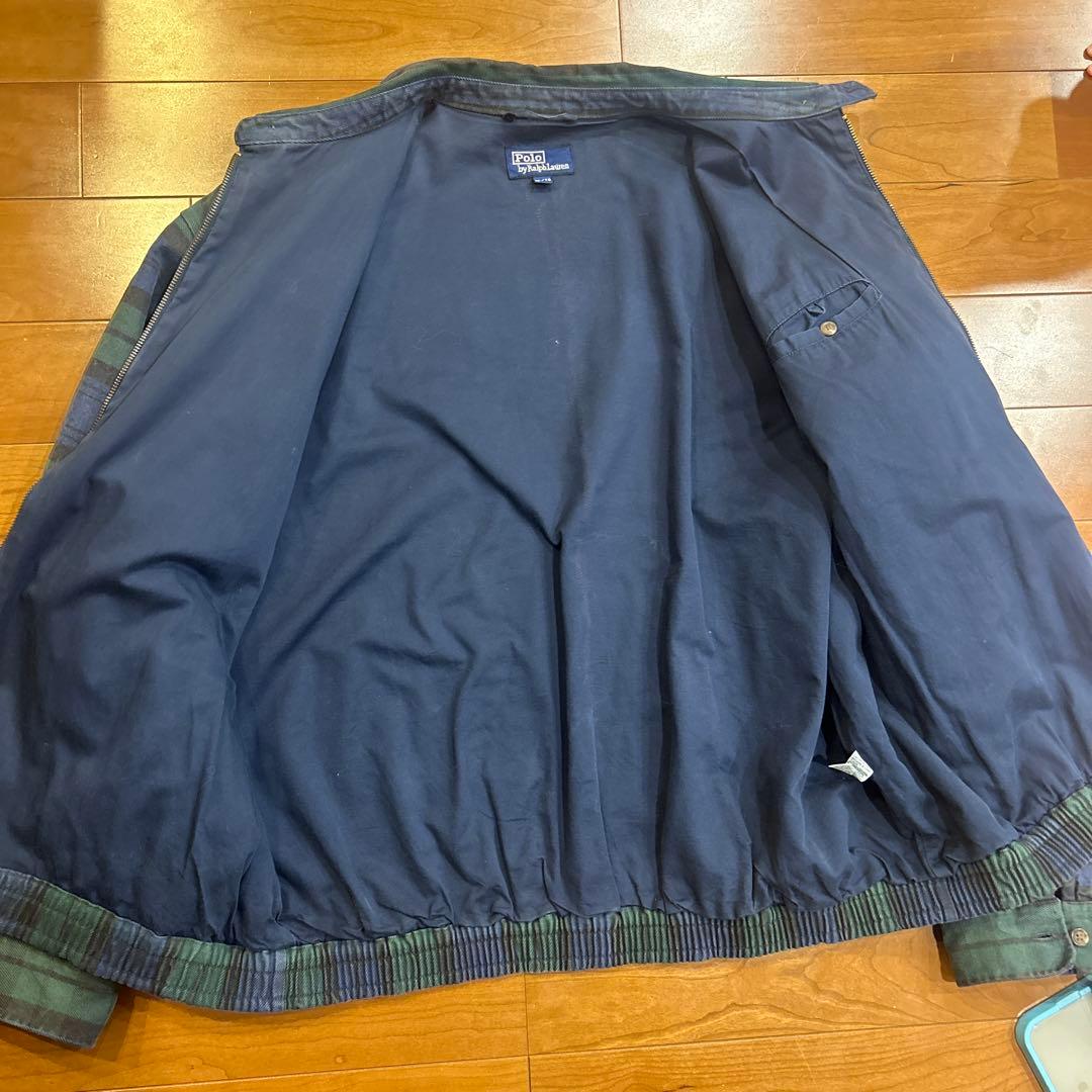 ★ポロラルフローレンブラックウォッチジャケットXL