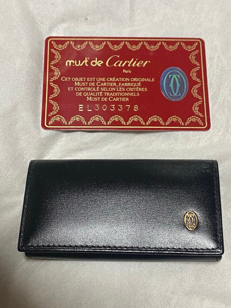 [新品] カルティエ 4連キーケース 黒 ブラック