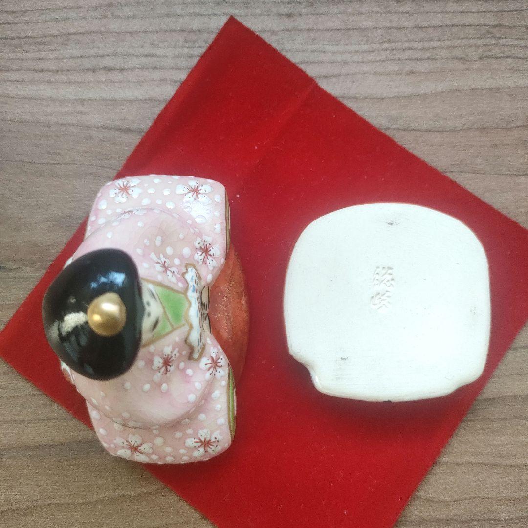 〈新品未使用〉香合　京焼、清水焼　総峰 田中總次作　女雛　茶道具　香道具　陶器