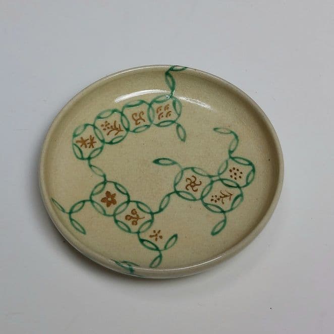 22-382古清水(粟田焼)の美山窯　小皿10客