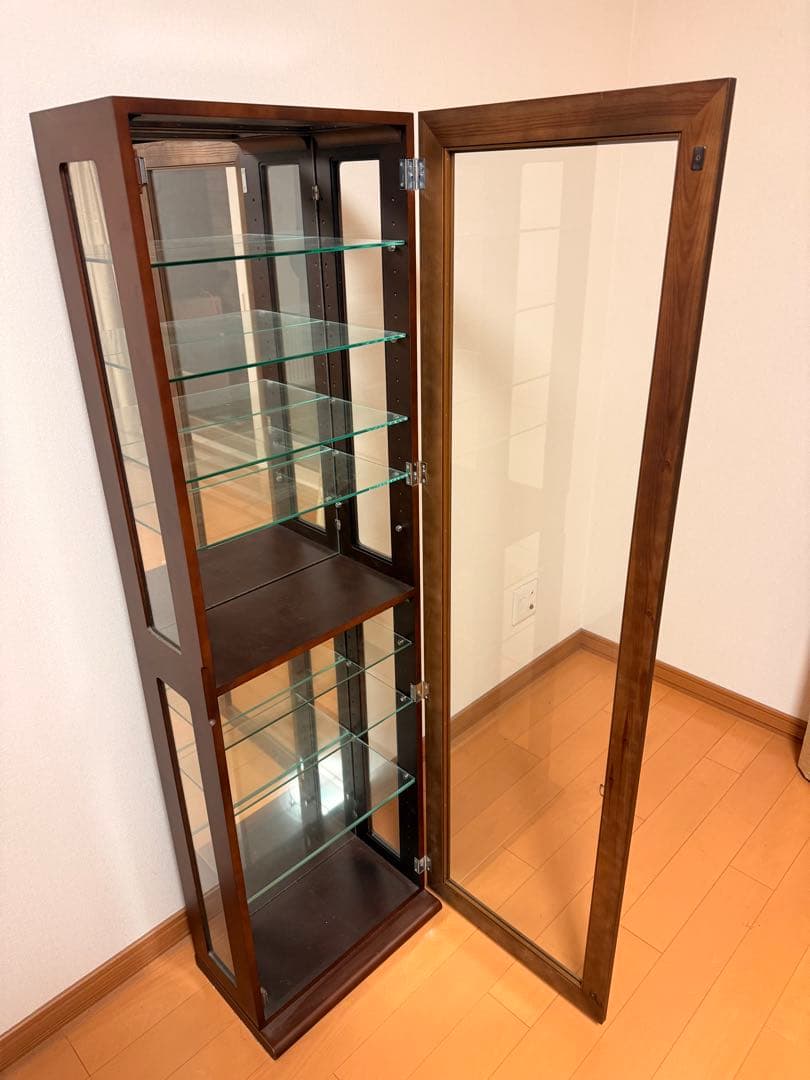 Q3035 塩川光明堂　カルトーネ　コレクションケース　棚　ラック ガラス