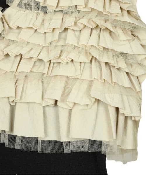 ANDRESD タフタチュール　シアートップスワンピース