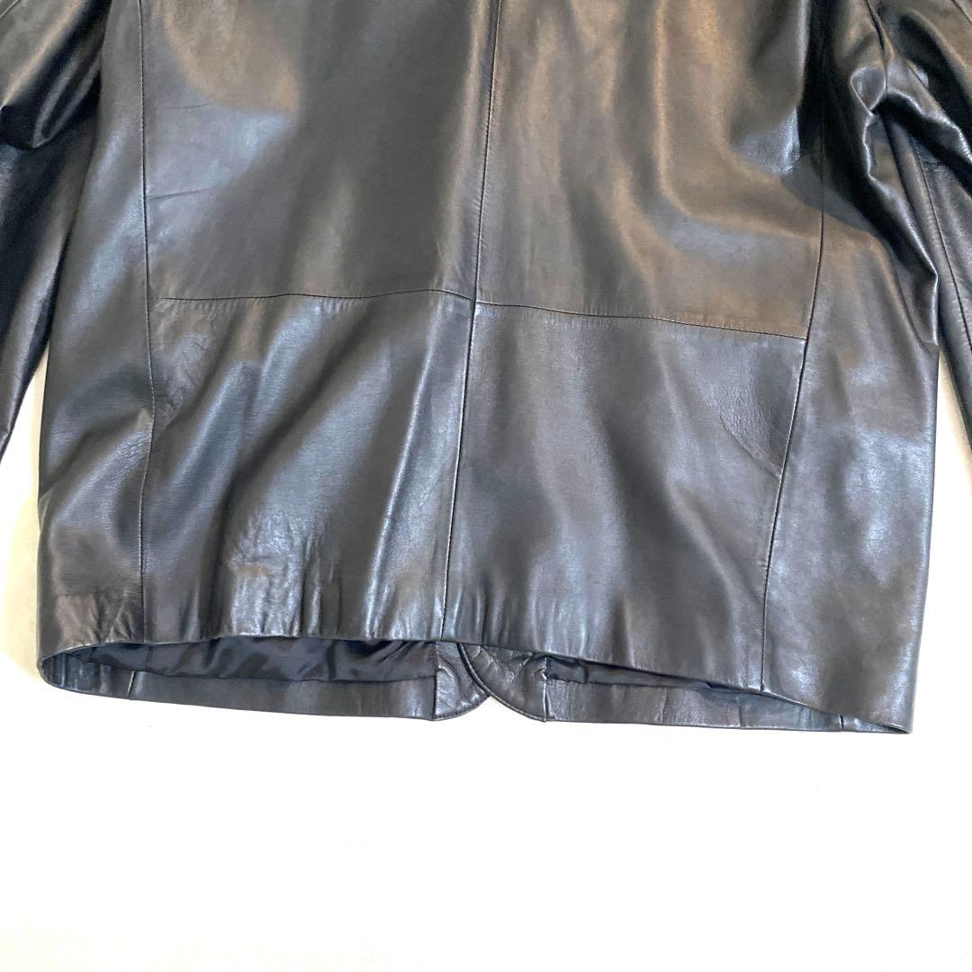 【美品】大きいサイズ　B &T CLUB ラムレザー　羊革　ジャケット　コート