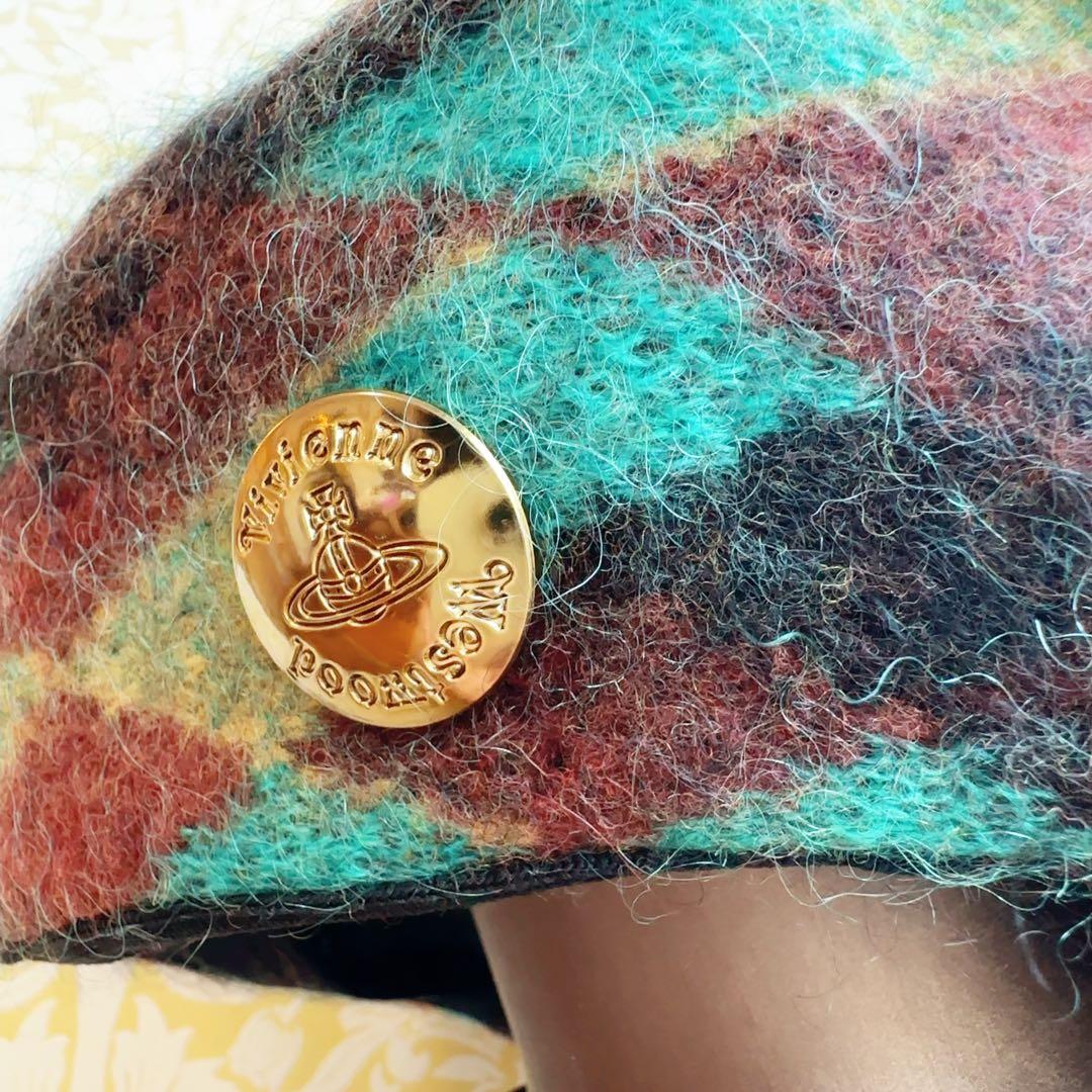 廃盤新品Vivienne Westwood ウールベレー帽　ポンポン付　グリーン