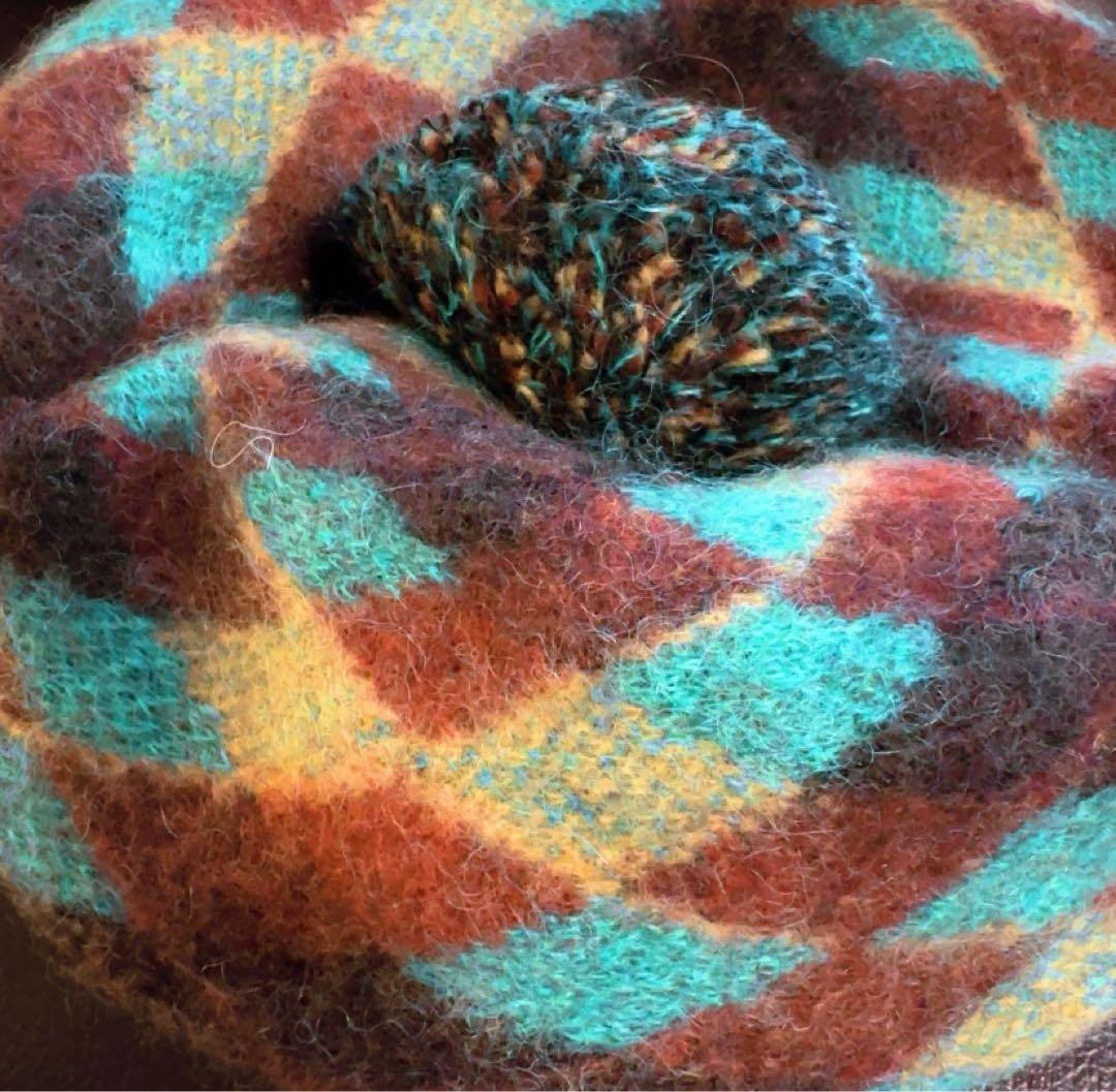 廃盤新品Vivienne Westwood ウールベレー帽　ポンポン付　グリーン