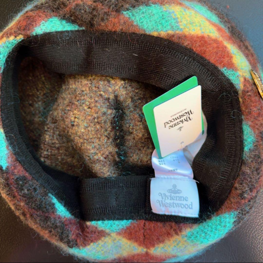 廃盤新品Vivienne Westwood ウールベレー帽　ポンポン付　グリーン