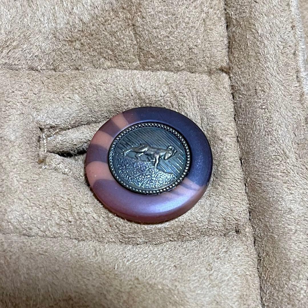 ムートンコート　リアルレザー　ウール裏地　キャメルカラー　サイズFREE