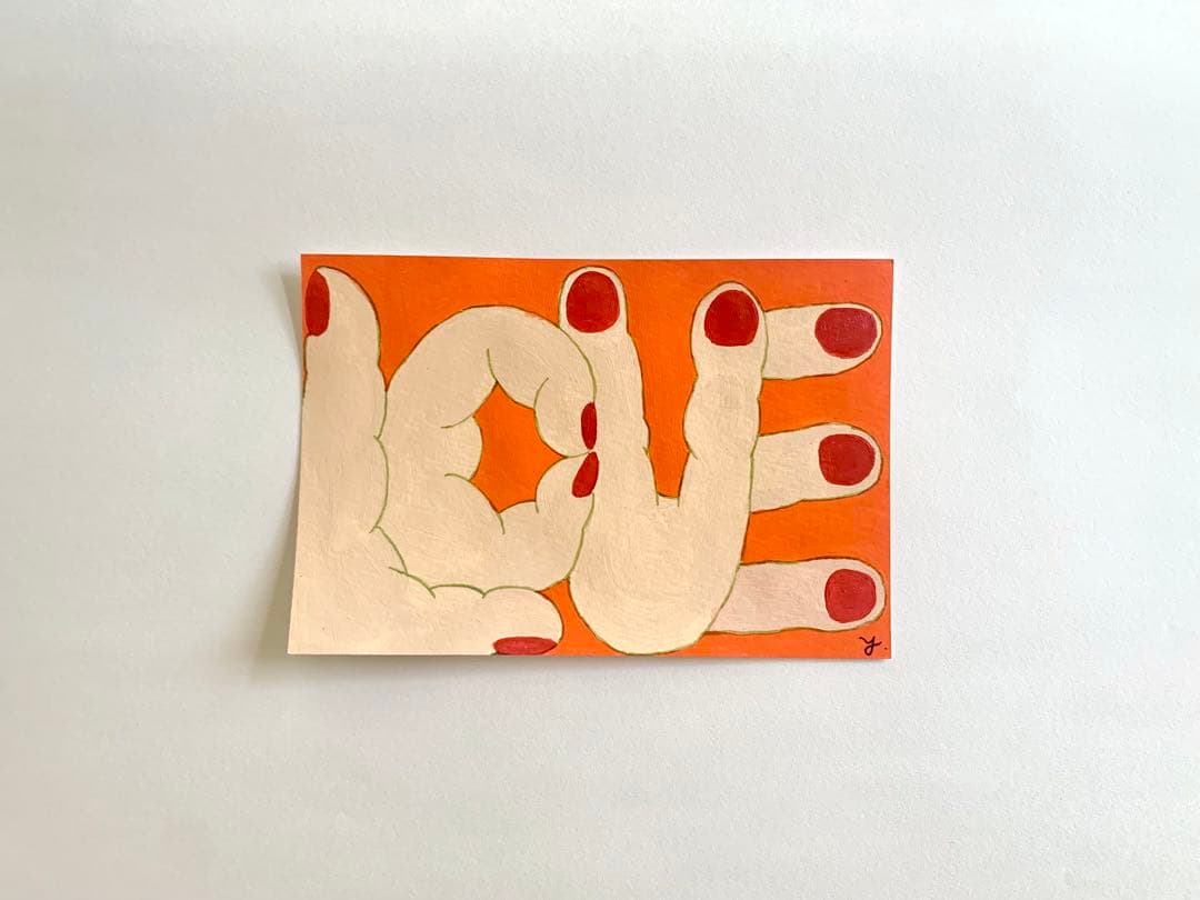 『LOVE』アート アーティストサイン入り