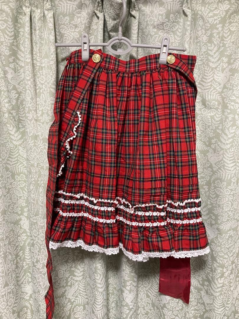 BABY タータンチェックスカート赤