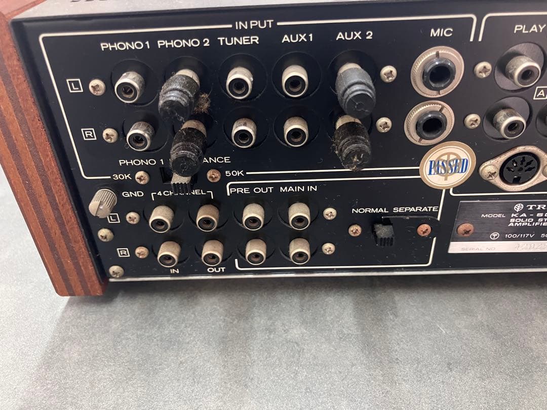 名機！【TRIO/トリオ】KA-5002 プリメインアンプ　昭和レトロ※通電のみ