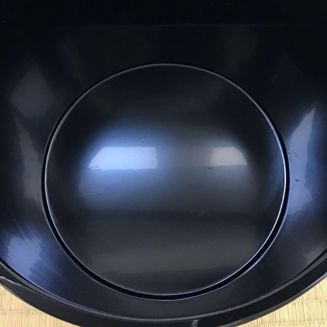 茶道具　手桶　真手桶　輪島塗　塗師　茶平一斎作　栞　共箱　S208TO