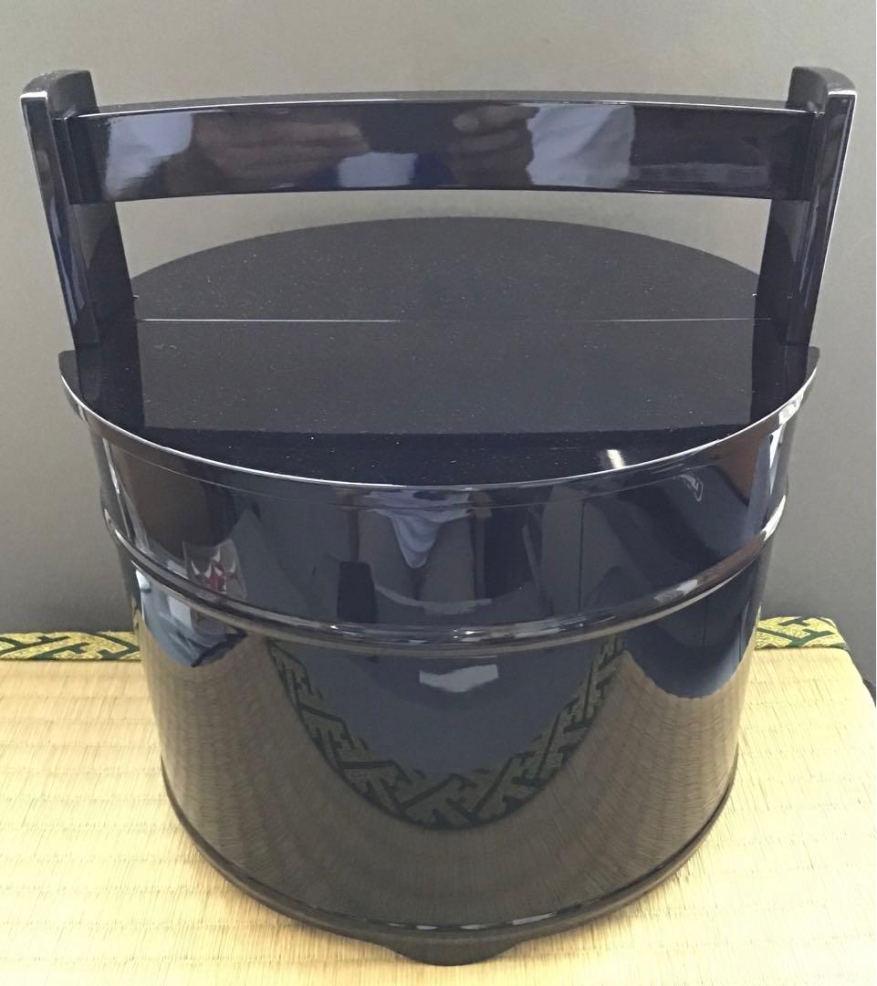 茶道具　手桶　真手桶　輪島塗　塗師　茶平一斎作　栞　共箱　S208TO