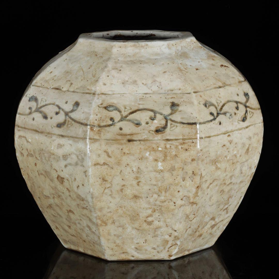 京焼 唐草文 大花瓶 共箱付 在銘 作家物 高さ29cm 飾壺 古美術 骨董品