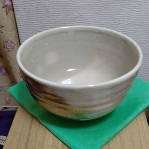 茶碗、赤富士、粉引、寺尾陶象作、くた24番