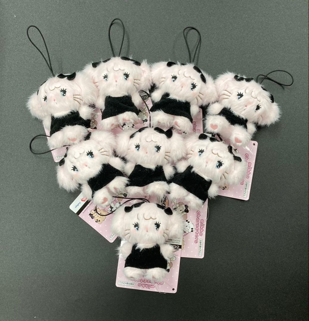 mikko characters ブラックリボン マスコット キャミー ×8