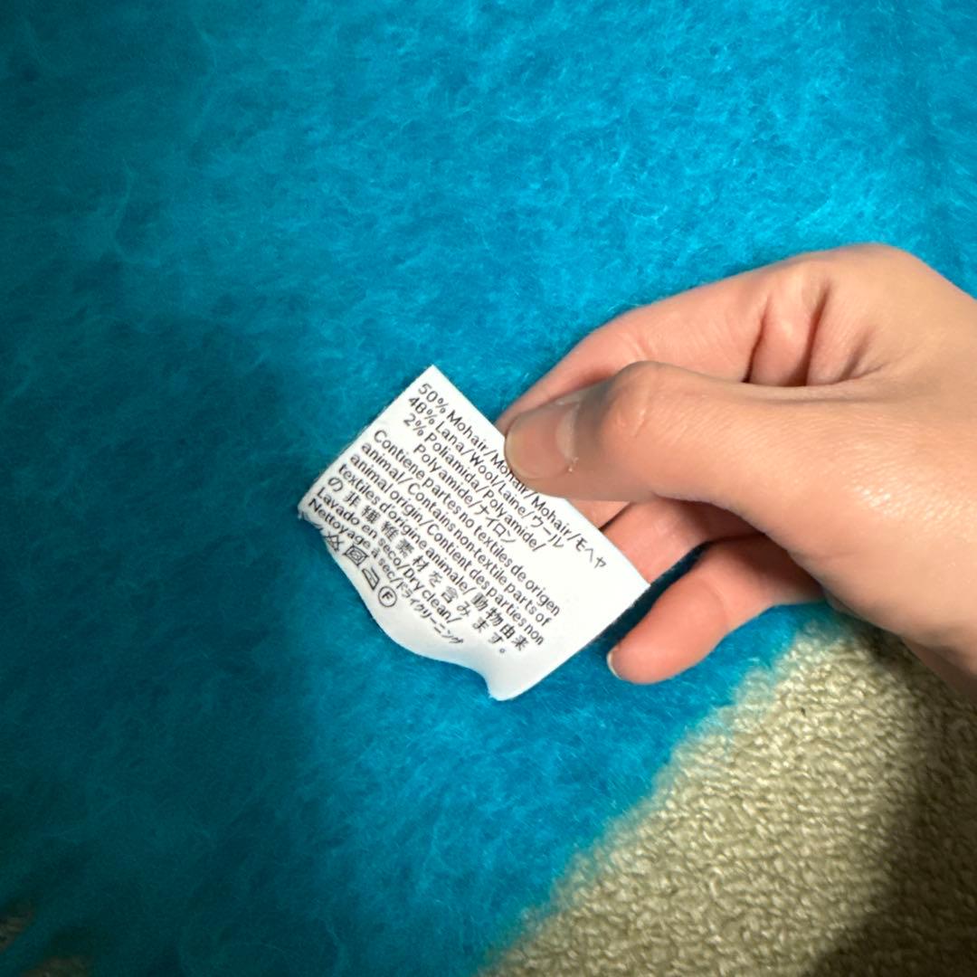 LOEWE マフラー ターコイズブルー