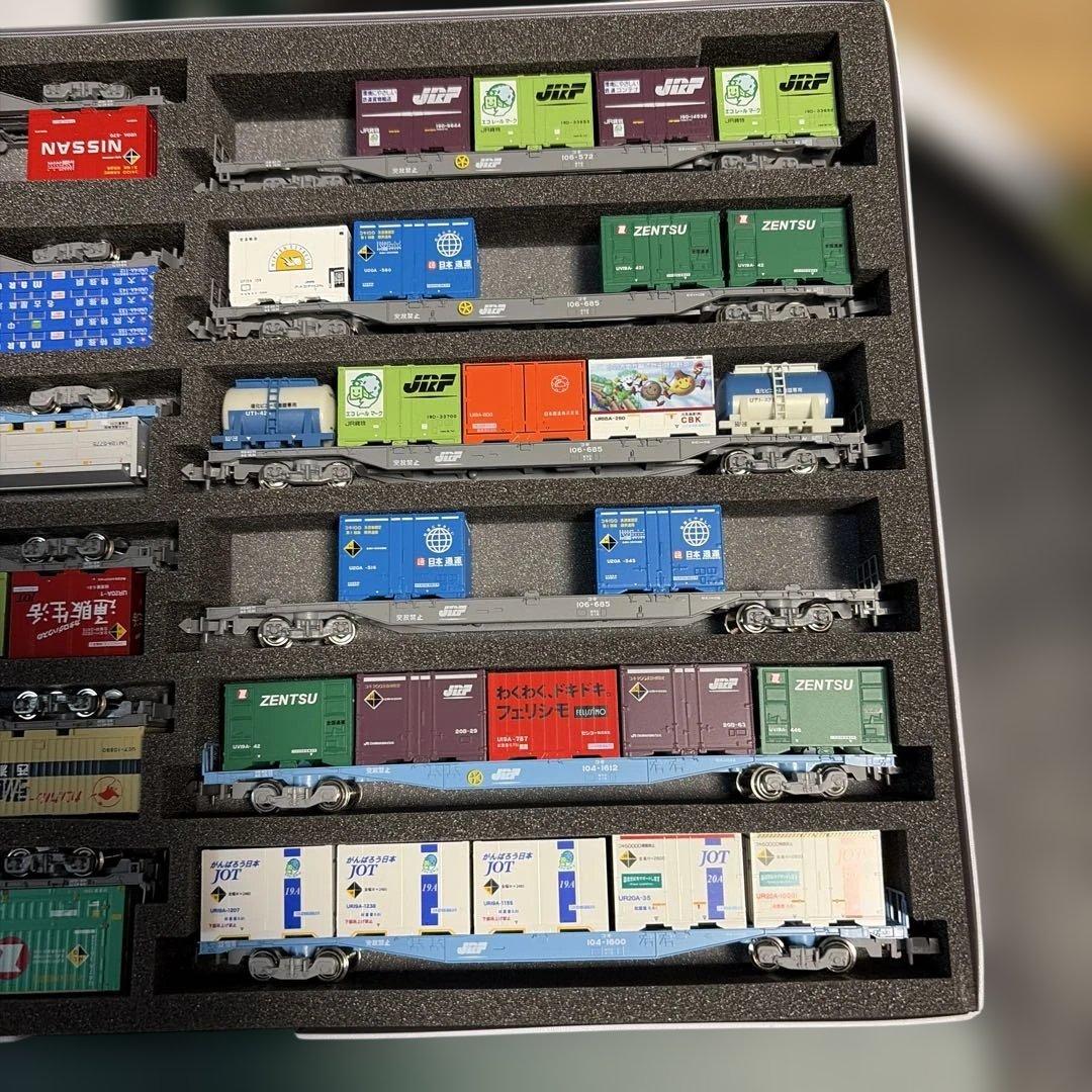 た*ち様 【ジャンク品】KATO コンテナトレインセットケース Nゲージ