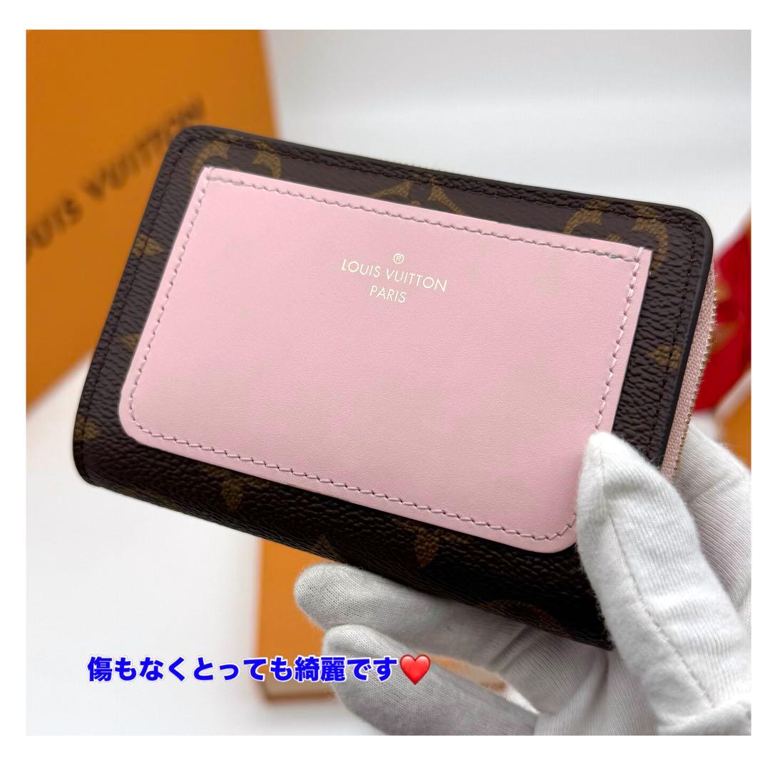 ルイヴィトン モノグラム ポルトフォイユルー 折り財布 ローズバレリーヌ ピンク