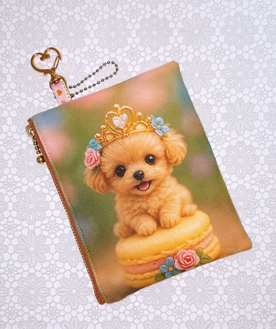 フラットポーチ♡レディ＆わんことにゃんこ