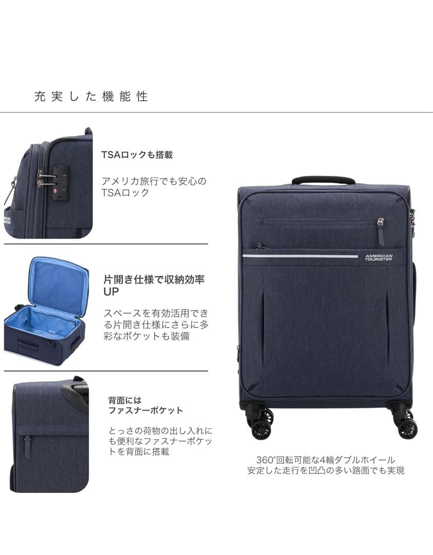 アメリカンツーリスター　スーツ　キャリーケース　スカイブレイズ Mサイズ　新品