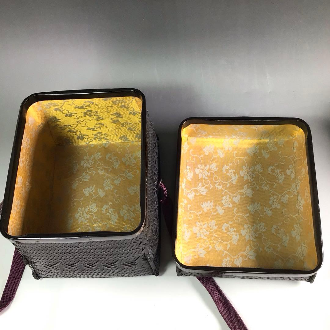 Ｒ５６１　御所籠　『平安　元竺作』『利休形』『仕覆付』『皆具添』　共箱　茶道具