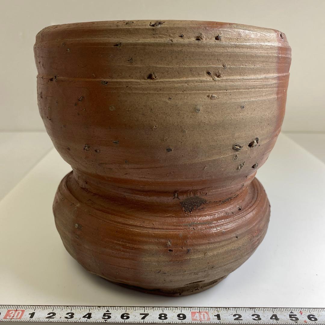 桃山時代 桂又三郎 極〆 古備前 火襷水指 高さ15.5cm 東岩7-0903①