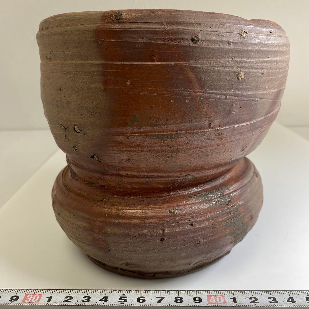 桃山時代 桂又三郎 極〆 古備前 火襷水指 高さ15.5cm 東岩7-0903①