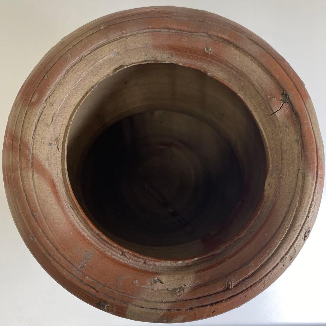 桃山時代 桂又三郎 極〆 古備前 火襷水指 高さ15.5cm 東岩7-0903①