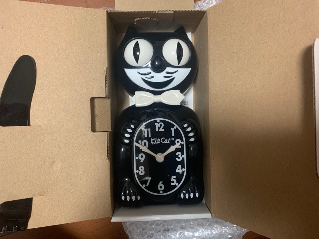 【新品未使用】キットキャットクロック　ブラック
