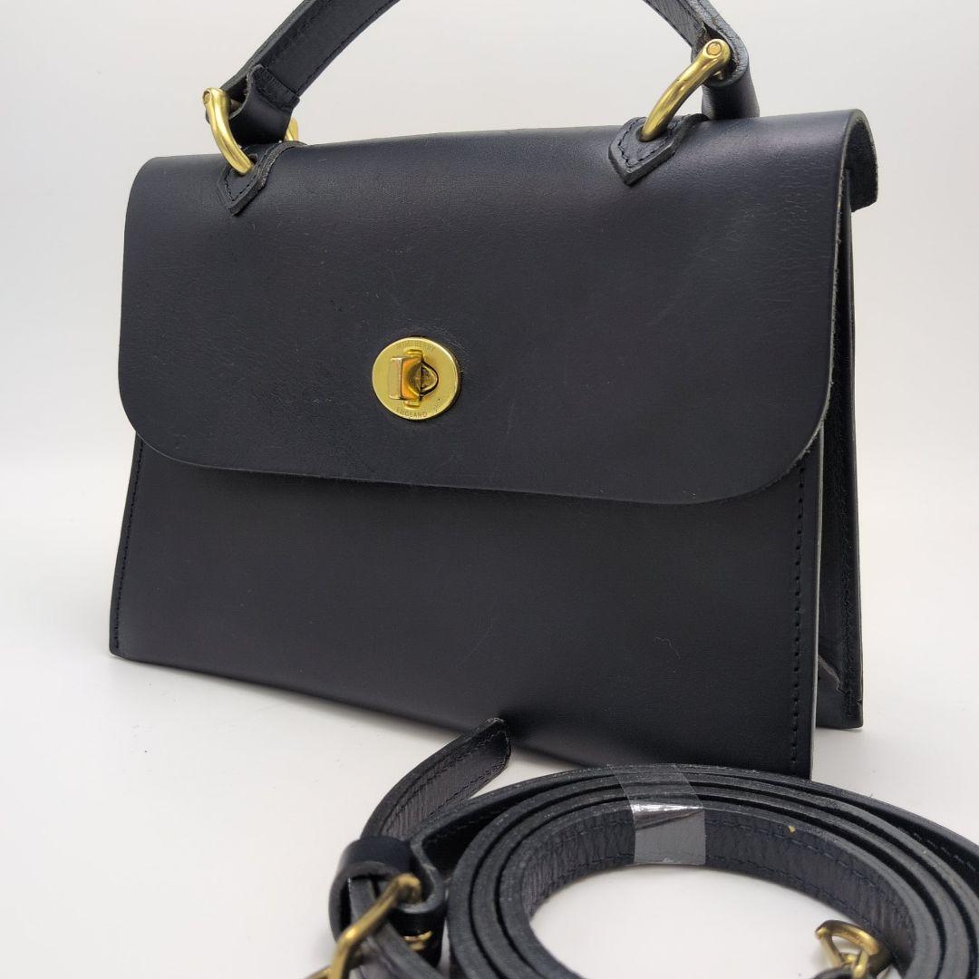 MIMI BERRY　2wayショルダーバッグ　HEBE ターンロックネイビー